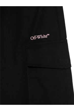 Pantaloni cargo con stampa logo OFF WHITE KIDS | OGCF006S25FAB0021030